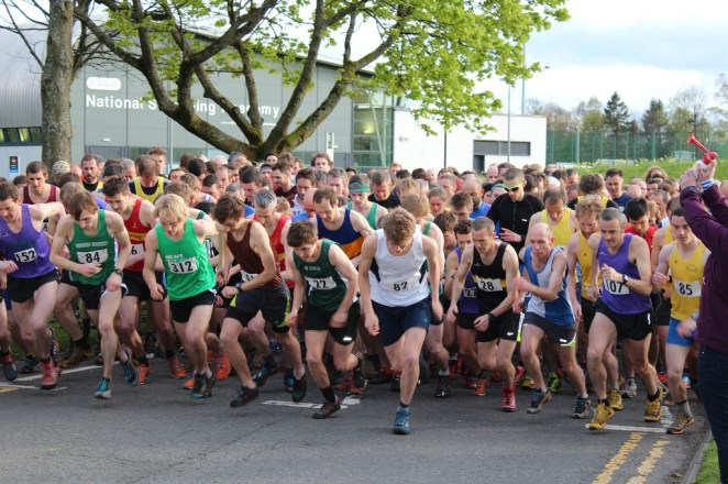 Dumyat hill race start - Picture credit Stirling University