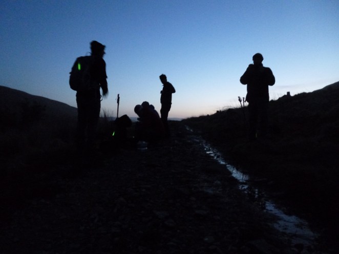 First breakfast in Lairig Mor