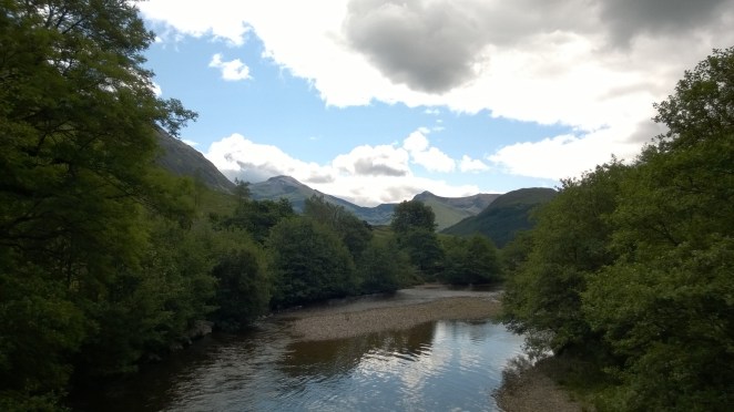 View up the Glen from the suspension bridge