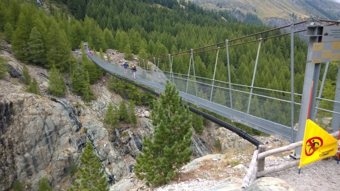 Furi suspension bridge - yes, it does move!