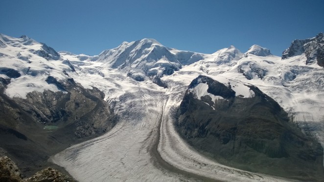 Monte Rosa and the glacier from Gornergrat