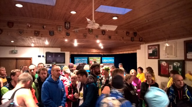 Pre-race briefing in the rugby club - my only photo of the day!