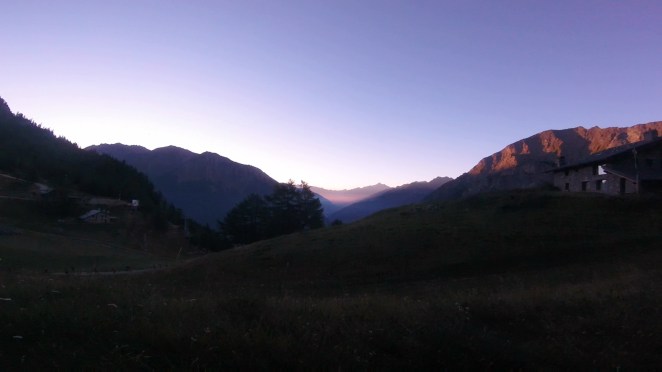 Sunrise over Val d'Aosta